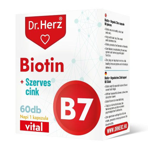 DR Herz Biotin + Szerves Cink 60 db kapszula