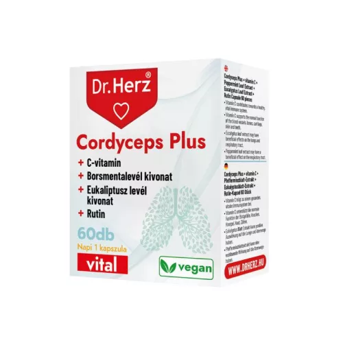 Dr. herz cordyceps plus+c-vitamin kapszula 60db - bio és vegán étrendkiegészítők