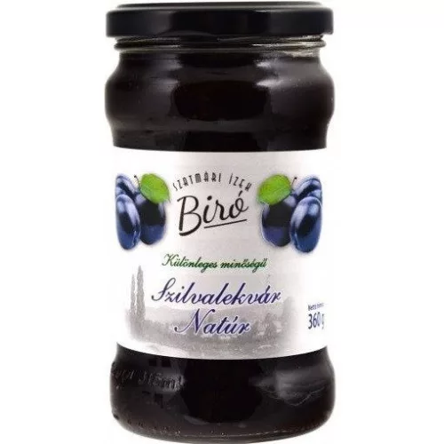 Biró szatmár íze 100% szilvalekvár 360g különleges minőségű, natúr