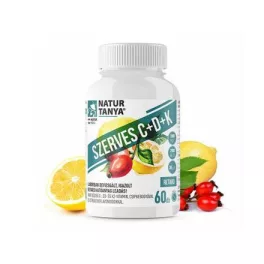 Natur Tanya szerves c+d3+k2 retard vitamin tabletta 60 db - bio és vegán étrendkiegészítők