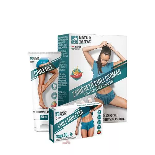 Naturtanya zsírégető csomag chili tabletta+gél 200 ml+30 db - bio és vegán étrendkiegészítők