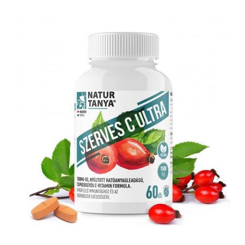Naturtanya szerves c ultra 1500 mg retard c-vitamin csipkebogyó kivonattal tabletta 60 db