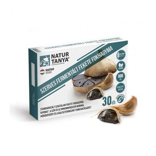 Natur Tanya® Fermentált Fekete Fokhagyma - 800 mg szagtalan fekete fokhagyma kivonattal