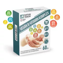 Natur Tanya vegán b-vitamin komplex tabletta 60 db - bio és vegán étrendkiegészítők