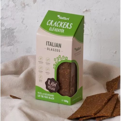 Gluténmentes naturi crackers élő kenyér olaszos 100g