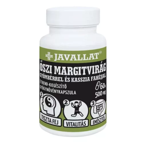 Javallat őszi margitvirág gyömbérrel és kasszia fahéjjal ékieg.gyógynövénykapszula 60db