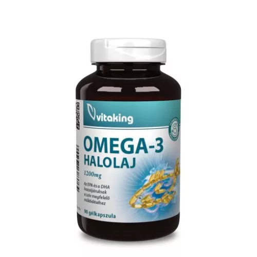 Vitaking omega-3 halolaj 1200mg gélkapszula 90 db