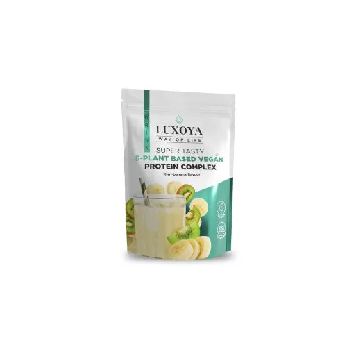Luxoya Super Tasty 5-plant based VEGAN Protein Complex 450g DOY -Kivi-banán ízű