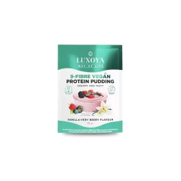  Luxoya 9-Fiber Vegan Protein Pudding Creamy And Tasty 45g - Vanilla-Very Berry Flavour
