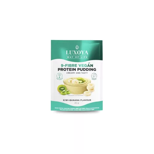 Luxoya 9-Fiber Vegan Protein Pudding Creamy And Tasty 45g - Kiwi-Banana Flavour