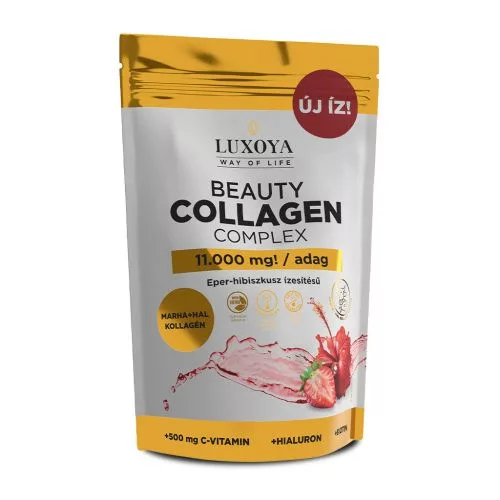 Luxoya Beauty Collagen Complex Hyaluron & Vitamin C 300g - Strawberry Hibiscus