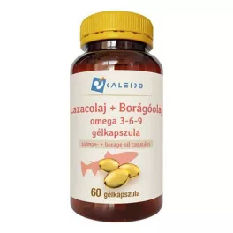 Caleido lazacolaj+borágóolaj omega 3-6-9 gélkapszula 60 db - bio és vegán étrendkiegészítők