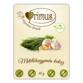 Primus vegán metélőhagymás keksz 80 g - bio és új hullámos étkezés