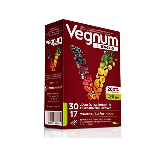 VEGNUM ENERGY-D MULTIVITAMIN KAPSZ. 30DB