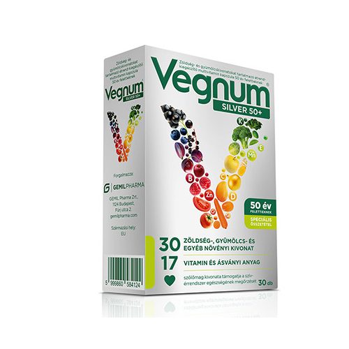 Vegnum silver 50+ étrendkiegészítő multivitamin kapszula 30 db
