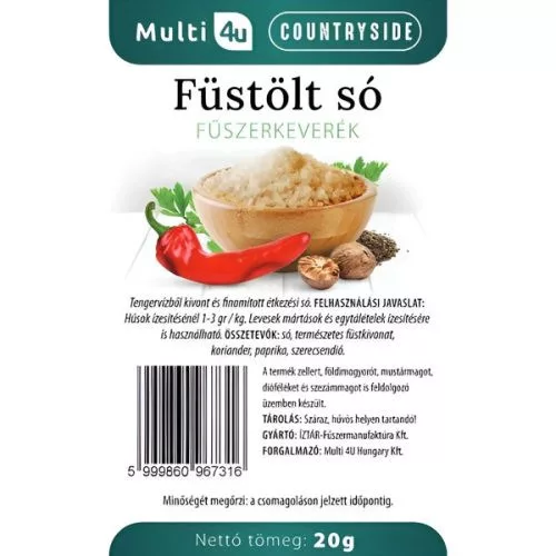 Multi 4u countryside füstsó fűszerkeverék 20 g