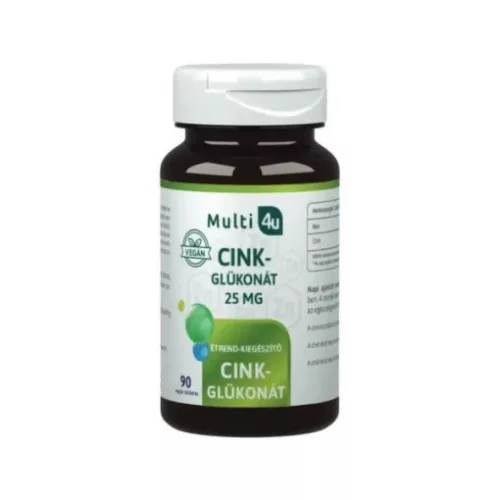 Multi 4u cink-glükonát 25mg vegán tabletta 90 db