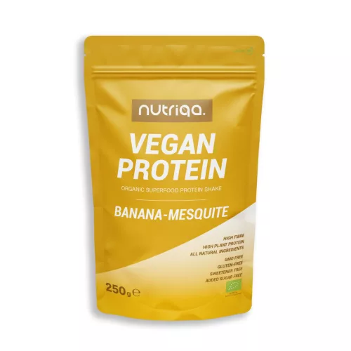Bio nutriqa organic vegan protein porkeverék banán-mesquite 250g