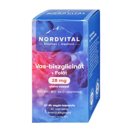 Nordvital vas-biszglicinát vegán kapszula 60 db