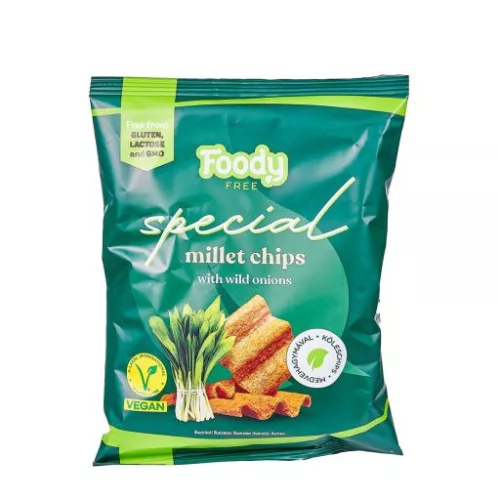 Foody Free gluténmentes special köles chips medvehagymával 45 g