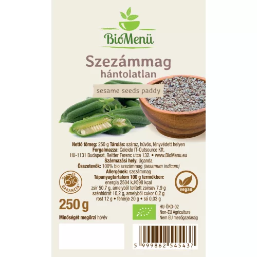 Biomenü bio szezámmag hántolatlan 250 g