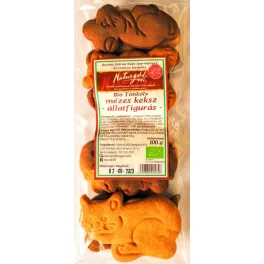 Naturgold bio mesés állatkák méz-tönkölykeksz 100g