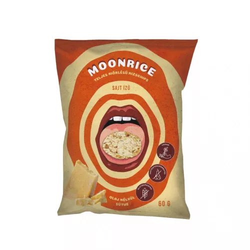 Moonrice rizs chips sajt ízű 60 g - bio és új hullámos étkezés