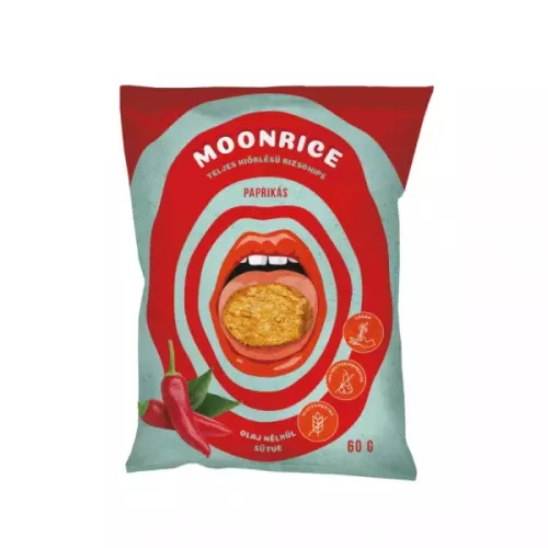 Moonrice rizs chips paprikás ízű 60 g - bio és új hullámos étkezés
