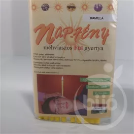 Nap-Fény fülgyertya kamilla 10 db - bio és natúr kozmetikumok