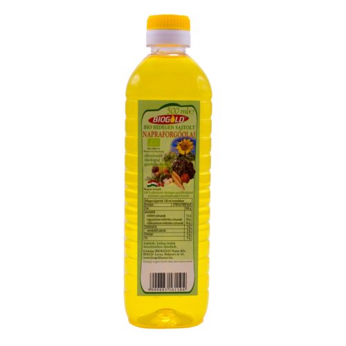 Biogold bio napraforgó étolaj 500 ml - bio és új hullámos étkezés