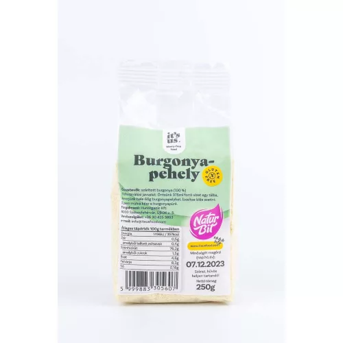 Gluténmentes naturbit burgonyapehely 250g - bio és új hullámos étkezés