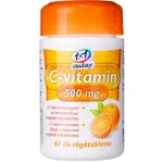 1x1 vitaday c-vitamin 500mg rágótabletta narancs 60 db - bio és vegán étrendkiegészítők