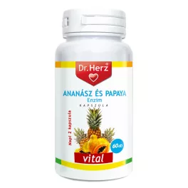 Dr.herz ananász-papaya enzim kapszula 60 db - bio és vegán étrendkiegészítők