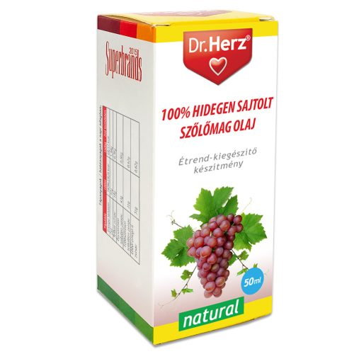 Dr.herz szőlőmag olaj 100% hidegen sajtolt 50 ml