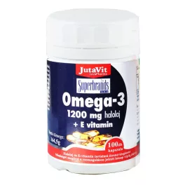 Jutavit omega-3 halolaj + e-vitamin 1200 mg 100 db - bio és vegán étrendkiegészítők