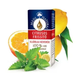 Medinatural citrusos frissítő 100% illóolaj keverék 10 ml - aromaterápiához és wellnesshez