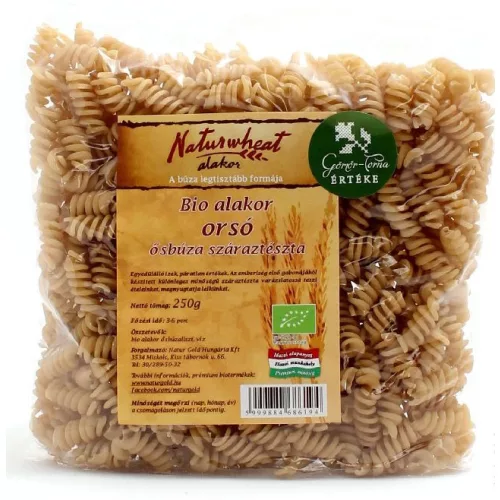 Naturgold bio alakor ősbúza tészta orsó fehér 250 g - bio és új hullámos étkezés