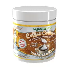 Organic force kávé kollagén por kávéba vagy egyéb italba vitaminokkal és inulinnal vanília 318 g - bio és vegán étrendkiegészítők
