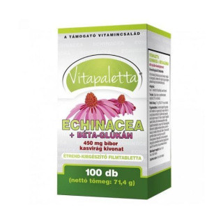 Vitapaletta echinacea+béta-glükán tabletta 100 db