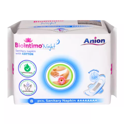 Biointimo night anion éjjeli intimbetét 8 db - bio és natúr kozmetikumok
