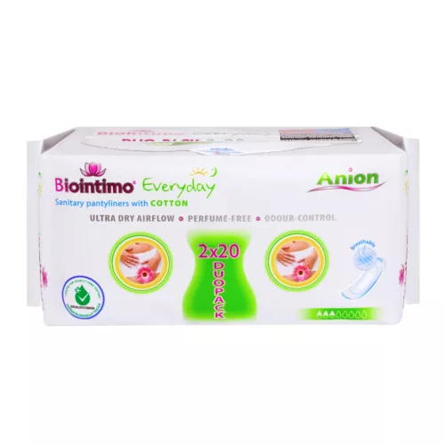 Biointimo duo pack tisztasági betét 2x20 db 40 db - bio és natúr kozmetikumok