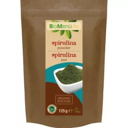 BioMenü bio spirulina alga por 125 g - bio és vegán étrendkiegészítők