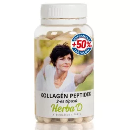 Herba-D kollagén peptid 2-es tipusú kapszula 100 db - bio és vegán étrendkiegészítők