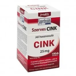 Jutavit szerves cink tabletta 100 db - bio és vegán étrendkiegészítők