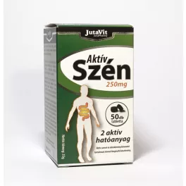 Jutavit aktív szén 250mg tabletta 50 db - bio és vegán étrendkiegészítők