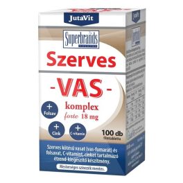Jutavit szerves vas komplex forte 18 mg 100 db - bio és vegán étrendkiegészítők