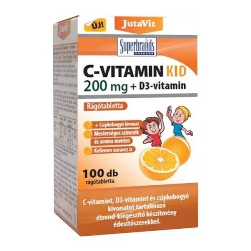 Jutavit c-vitamin kid 200 mg+d3 kapszula 100 db