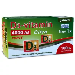 Jutavit d3-vitamin 4000 NE olíva 100 db - bio és vegán étrendkiegészítők