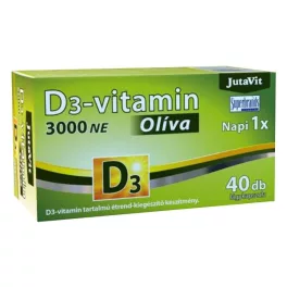 Jutavit d3-vitamin 3000 NE olíva 40 db - bio és vegán étrendkiegészítők