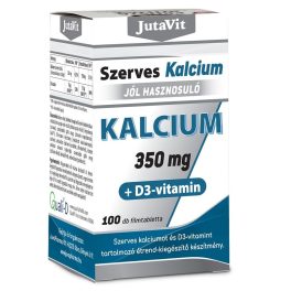 Jutavit szerves kalcium 350mg+d3 vitamin tabletta 100 db - bio és vegán étrendkiegészítők
